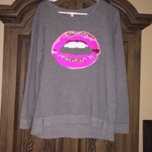 Juicy Couture Top with Sequin Lips